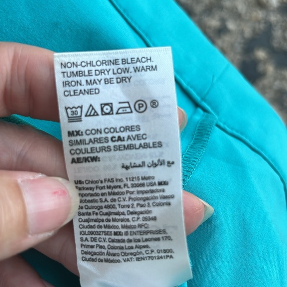 BNWOT Chico’s Zenergy turquoise, full zip lightweight jacket - Picture 13 of 16